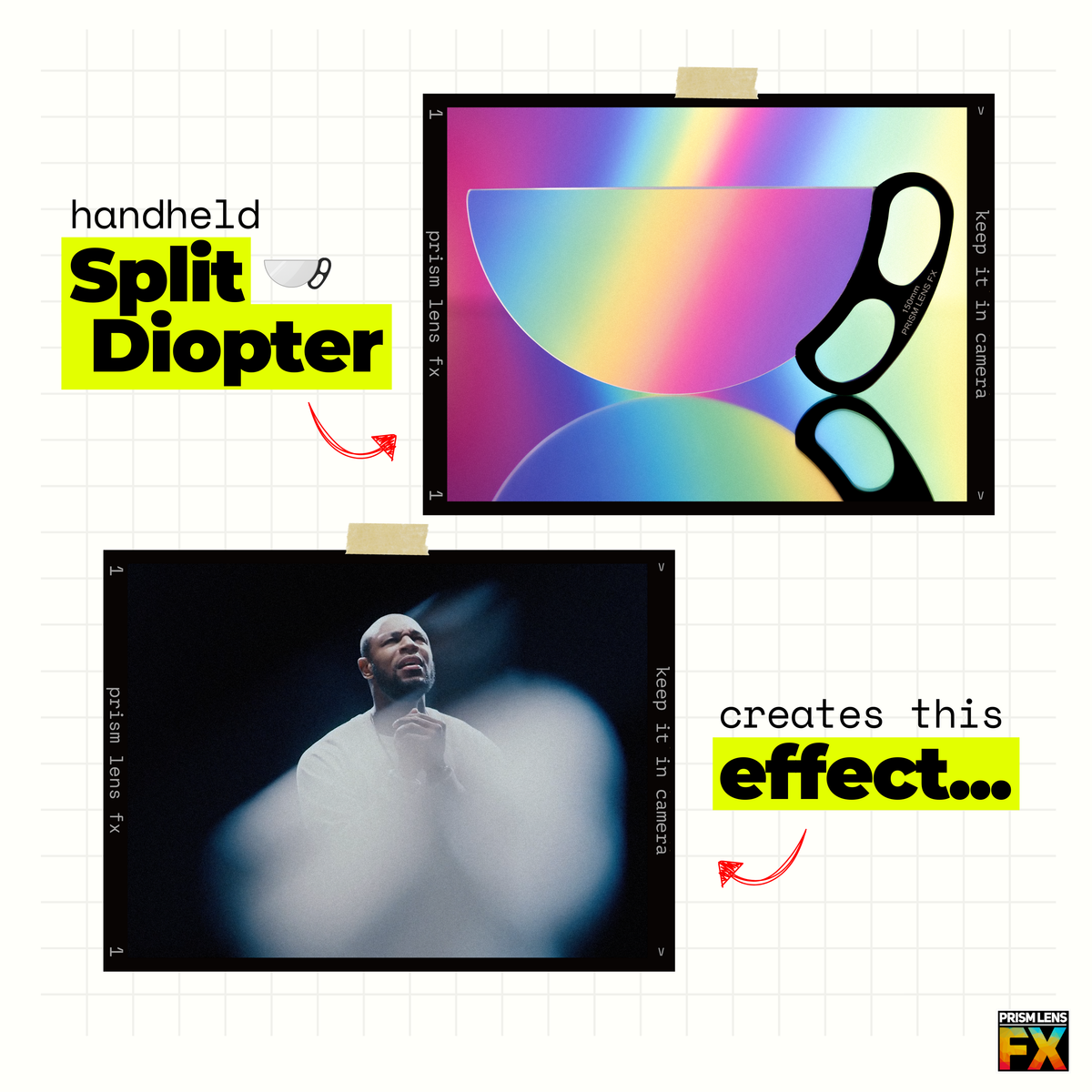 Handheld Split Diopter FX Filter – Prism Lens Fx