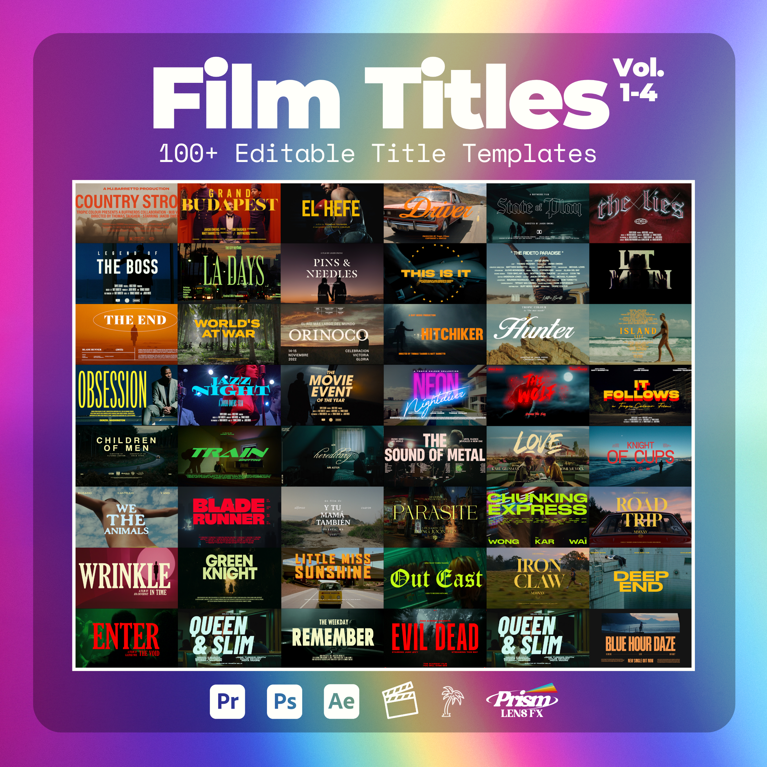 Film Titles Bundle Vol. 1-4